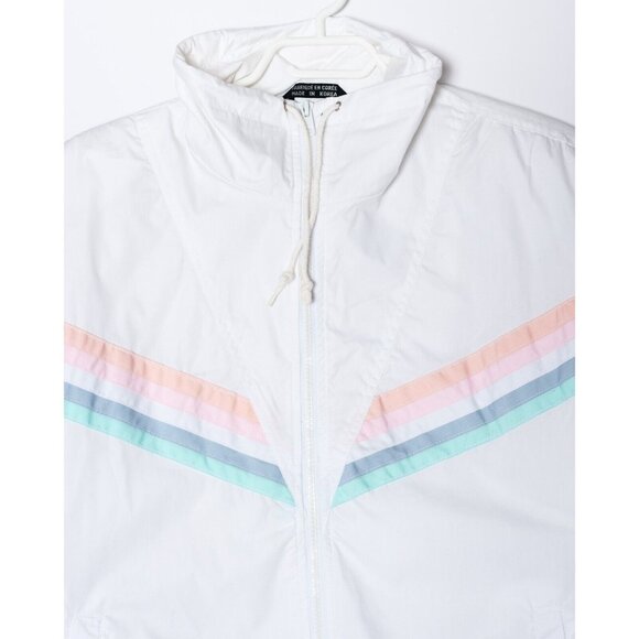 Vintage 80s Niccolini Womens Size Small Retro Windbreaker Jacket Pastel - Picture 4 of 10